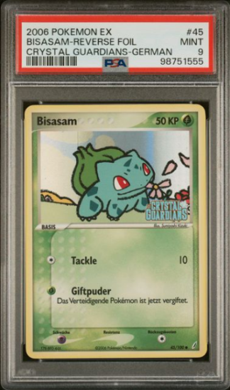 Bisasam — EX 045 | STAMP Reverse Foil | PSA 9